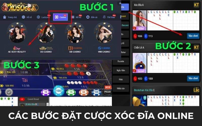Các bước đặt cược xóc đĩa online tại casino XOSO66 Các bước đặt cược xóc đĩa online tại casino XOSO66
