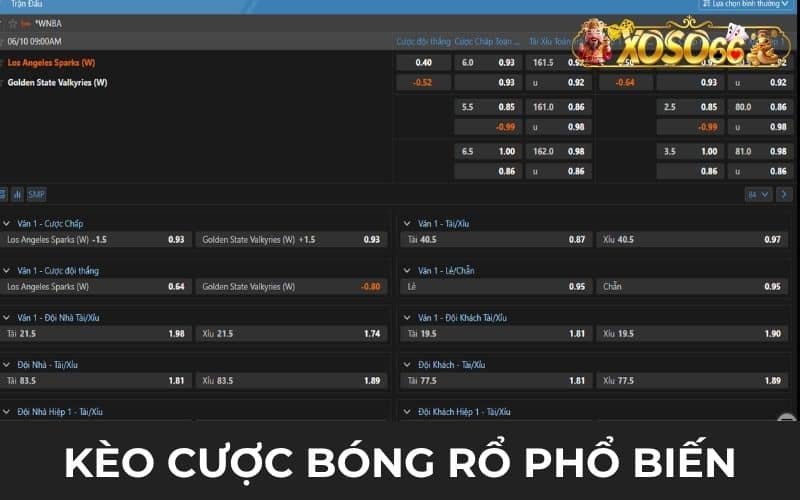 Có đa dạng kèo cược bóng rổ Có đa dạng kèo cược bóng rổ