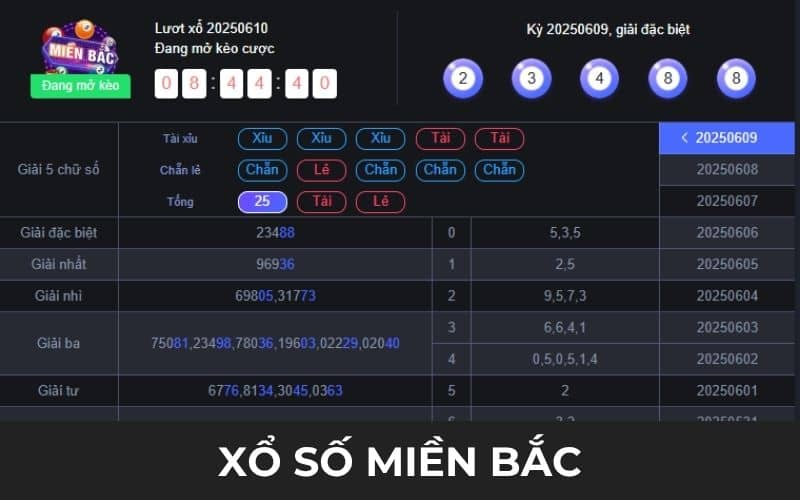 Xổ số miền Bắc cho phép người chơi dự đoán và đặt cược ở đài miền Bắc