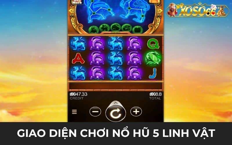 Giao diện chơi nổ hũ 5 Linh Vật