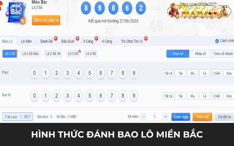 Cách đánh bao lô các đài miền Bắc Cách đánh bao lô các đài miền Bắc