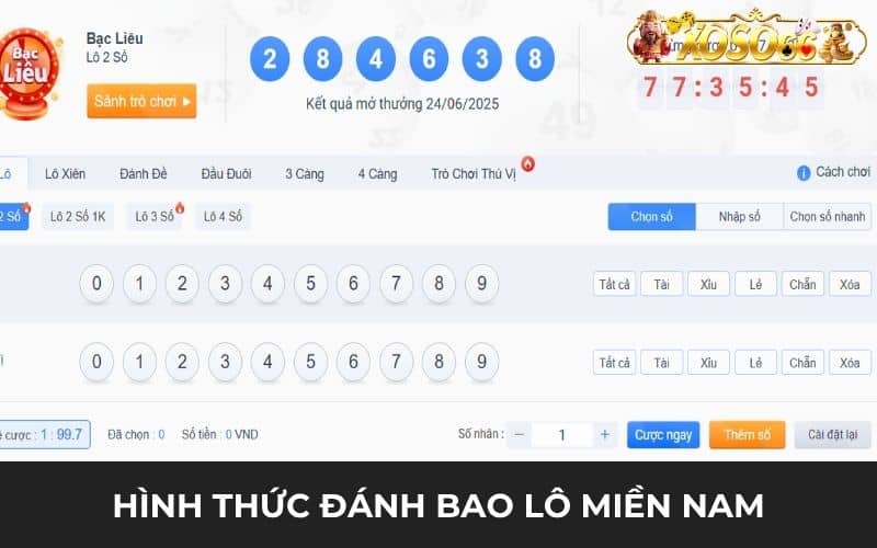 Cách đánh bao lô các đài miền Nam Cách đánh bao lô các đài miền Nam
