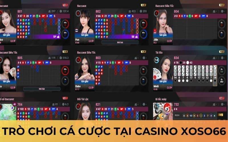 Đa dạng trò chơi truyền thống đến hiện đại tại casino XOSO66