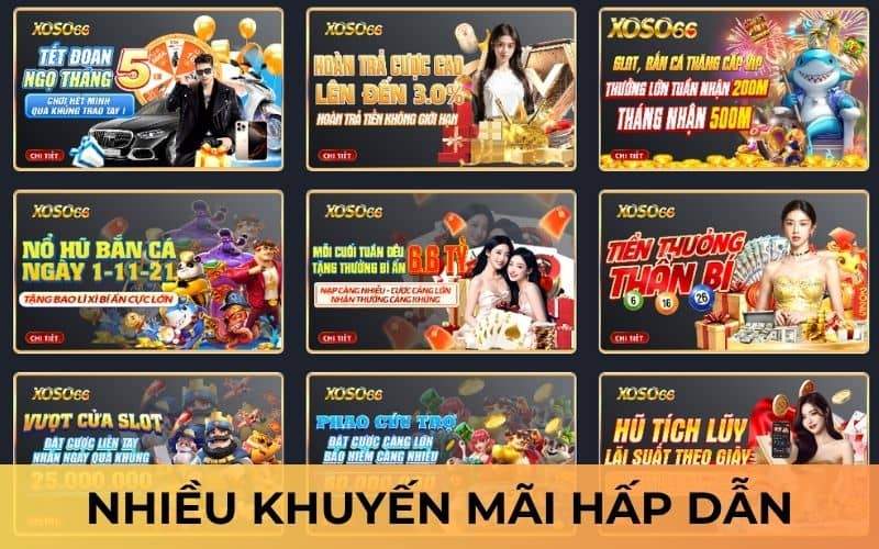 Nhiều khuyến mãi cho người chơi tại XOSO66 Nhiều khuyến mãi cho người chơi tại XOSO66