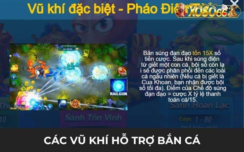 Vũ khí hỗ trợ bắn cá tăng cơ hội trúng thưởng cao